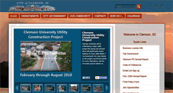 Desktop Screenshot of cityofclemson.org